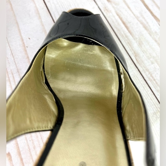 Franco Sarto patent leather wedge heel sandals - size 8.5 - Picture 13 of 16